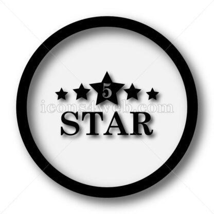 5 star simple icon. 5 star simple button. - Website icons