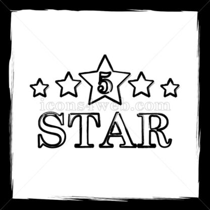 5 star sketch icon. - Website icons