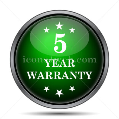 5 year warranty internet icon. - Website icons
