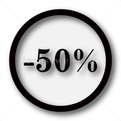 50 percent discount simple icon button. - Icons for website