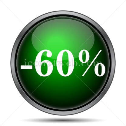 60 percent discount internet icon. - Website icons