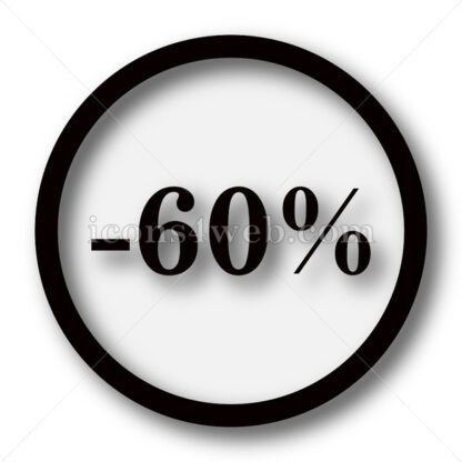 60 percent discount simple icon. 60 percent discount simple button. - Website icons