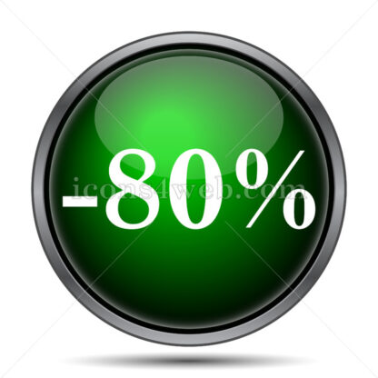 80 percent discount internet icon. - Website icons