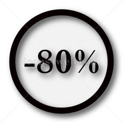 80 percent discount simple icon. 80 percent discount simple button. - Website icons