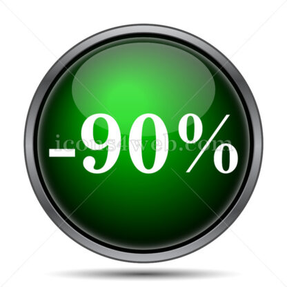 90 percent discount internet icon. - Website icons