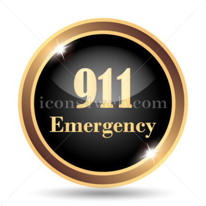 911 Emergency gold icon. - Website icons