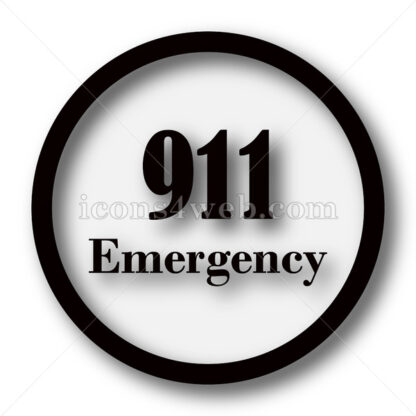 911 Emergency simple icon. 911 Emergency simple button. - Website icons