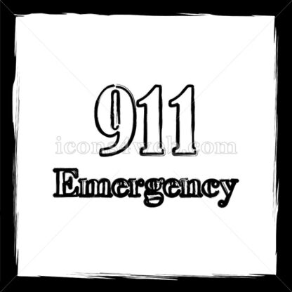 911 Emergency sketch icon. - Website icons