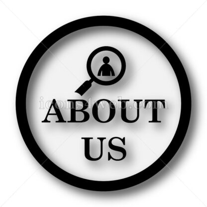About us simple icon. About us simple button. - Website icons