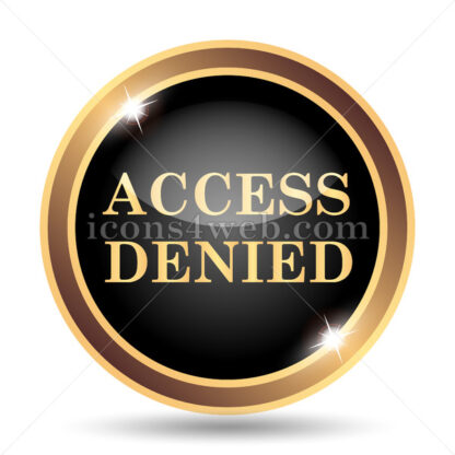 Access denied gold icon. - Website icons
