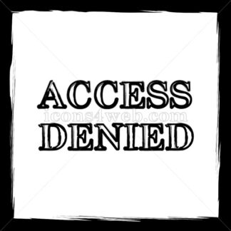 Access denied icon. Round icon imitating metal.