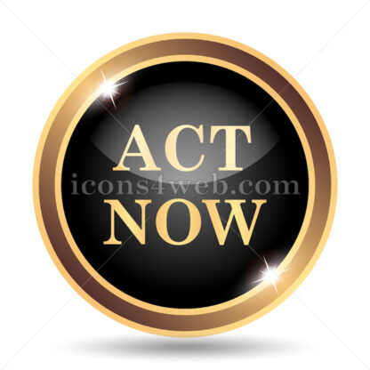 Act now gold icon. - Website icons