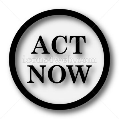 Act now simple icon. Act now simple button. - Website icons