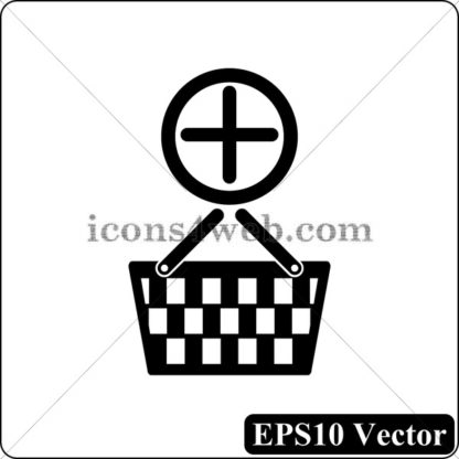 Add to basket black icon. EPS10 vector. - Website icons