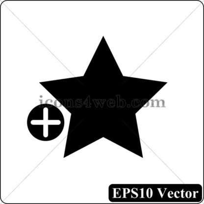 Add to favorites black icon. EPS10 vector. - Website icons