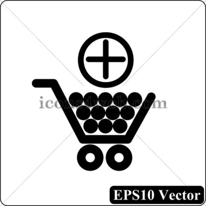 Add to shopping cart black icon. EPS10 vector. - Website icons