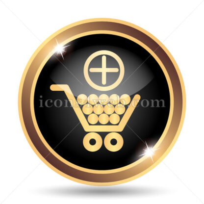 Add to shopping cart gold icon. - Website icons