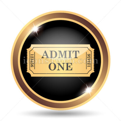 Admin one ticket gold icon. - Website icons