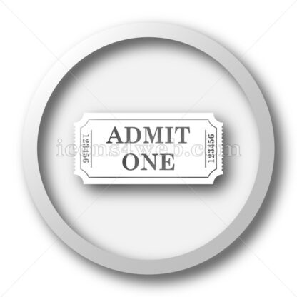Admin one ticket white icon. Admin one ticket white button - Website icons