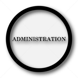 Administration simple icon. Administration simple button.