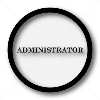 Administrator simple icon. Administrator simple button. - Website icons