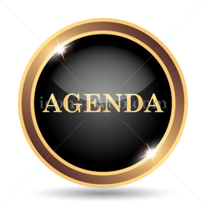 Agenda gold icon. - Website icons