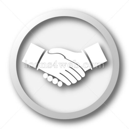 Agreement white icon. Agreement white button - Website icons