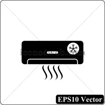 Air conditioner black icon. EPS10 vector. - Website icons