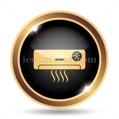 Air conditioner gold icon. - Website icons