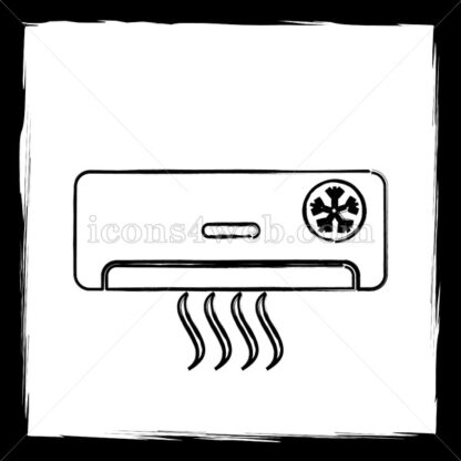 Air conditioner sketch icon. - Website icons
