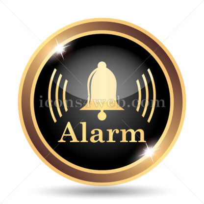 Alarm gold icon. - Website icons
