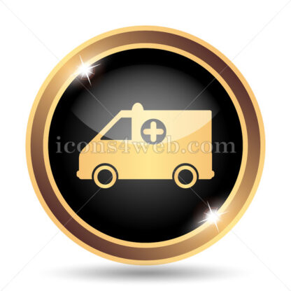 Ambulance gold icon. - Website icons
