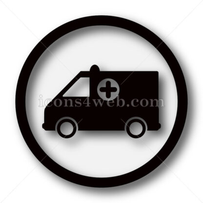 Ambulance simple icon. Ambulance simple button. - Website icons