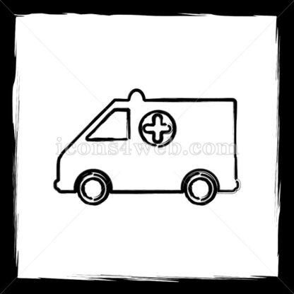 Ambulance sketch icon. - Website icons