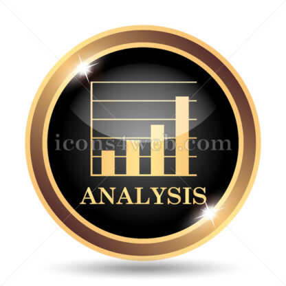 Analysis gold icon. - Website icons
