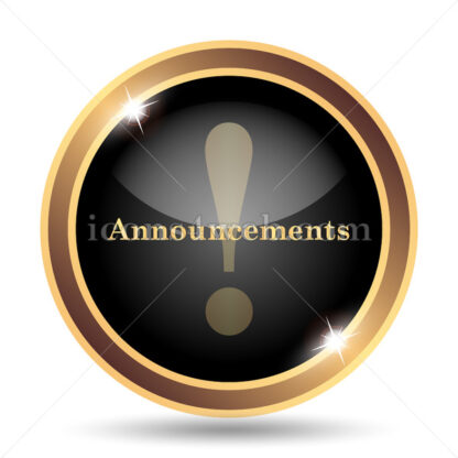 Announcements gold icon. - Website icons