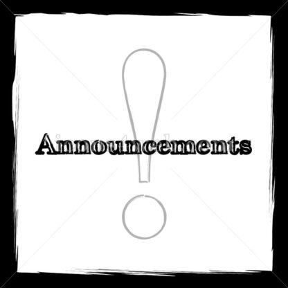 Announcements sketch icon. - Website icons