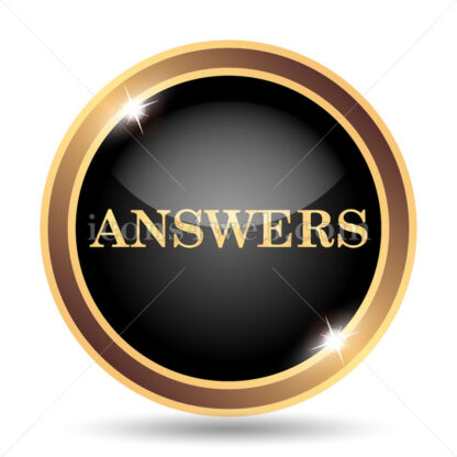 Answers gold icon. - Website icons