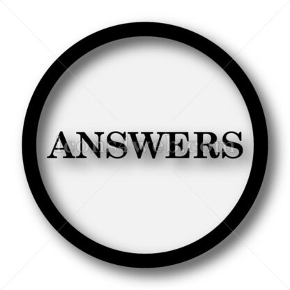 Answers simple icon. Answers simple button. - Website icons