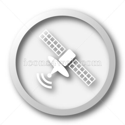 Antenna white icon. Antenna white button - Website icons