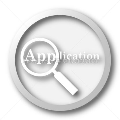 Application white icon. Application white button - Website icons