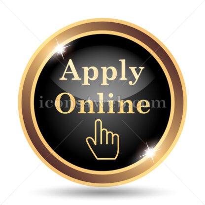 Apply online gold icon. - Website icons