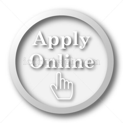 Apply online white icon. Apply online white button - Website icons