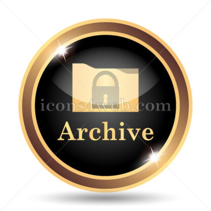 Archive gold icon. - Website icons