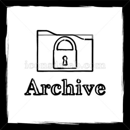 Archive sketch icon. - Website icons