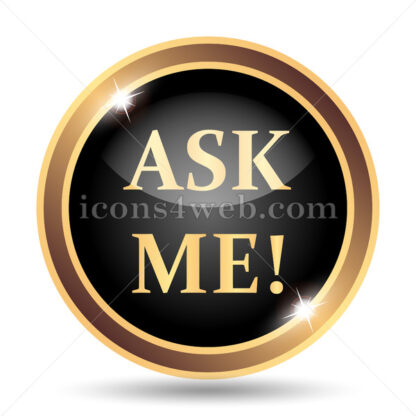 Ask me gold icon. - Website icons