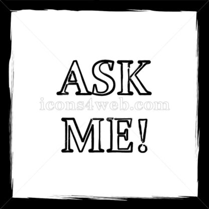 Ask me sketch icon. - Website icons