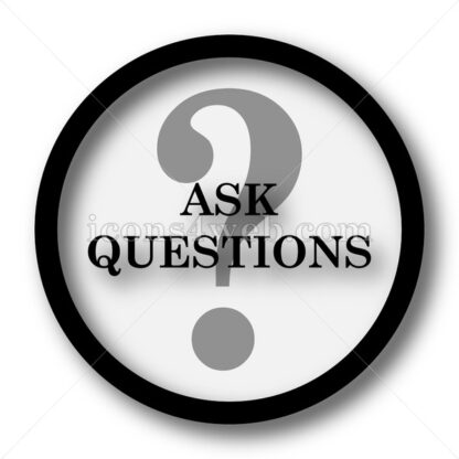 Ask questions simple icon. Ask questions simple button. - Website icons