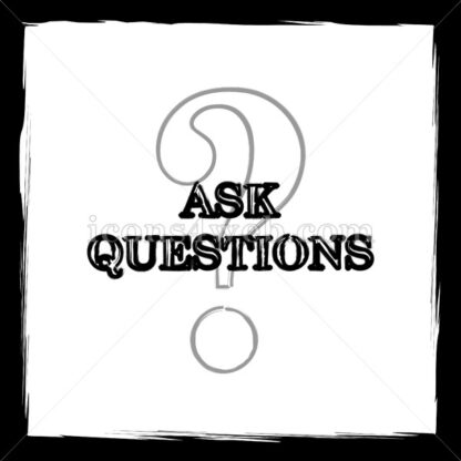 Ask questions sketch icon. - Website icons