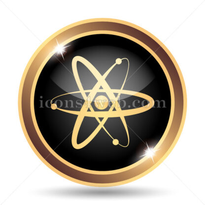 Atoms gold icon. - Website icons